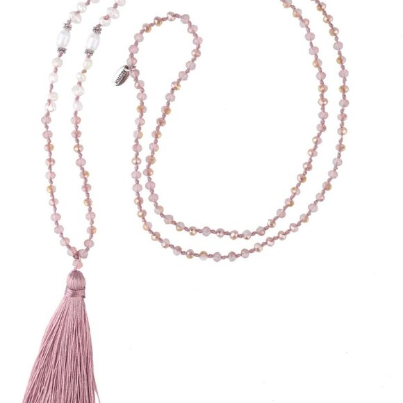 Pearl Crystal Necklace For Women Handmade - Picture 1 of 4